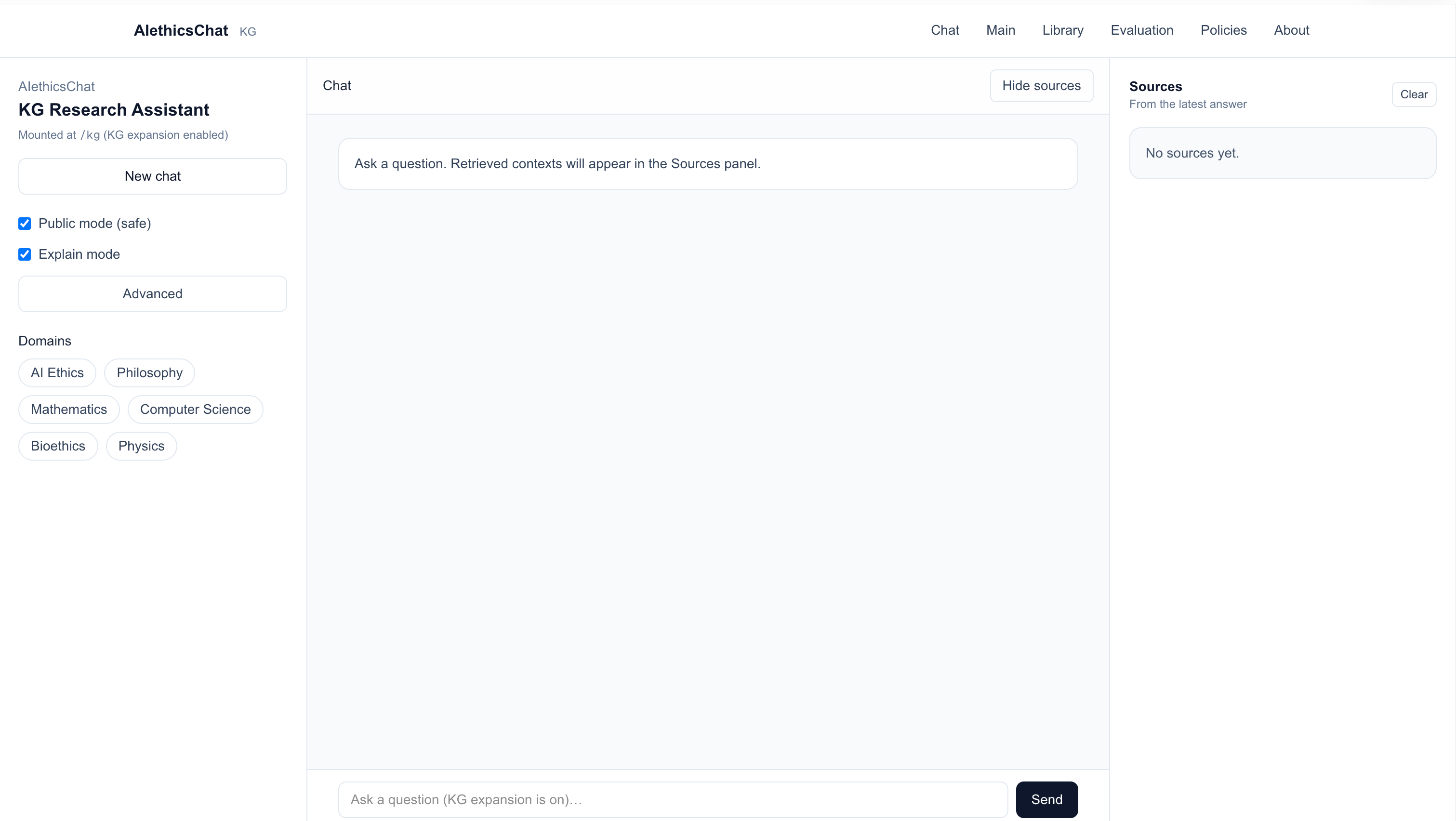 AIEthicsChat KG — Knowledge Graph Research Assistant