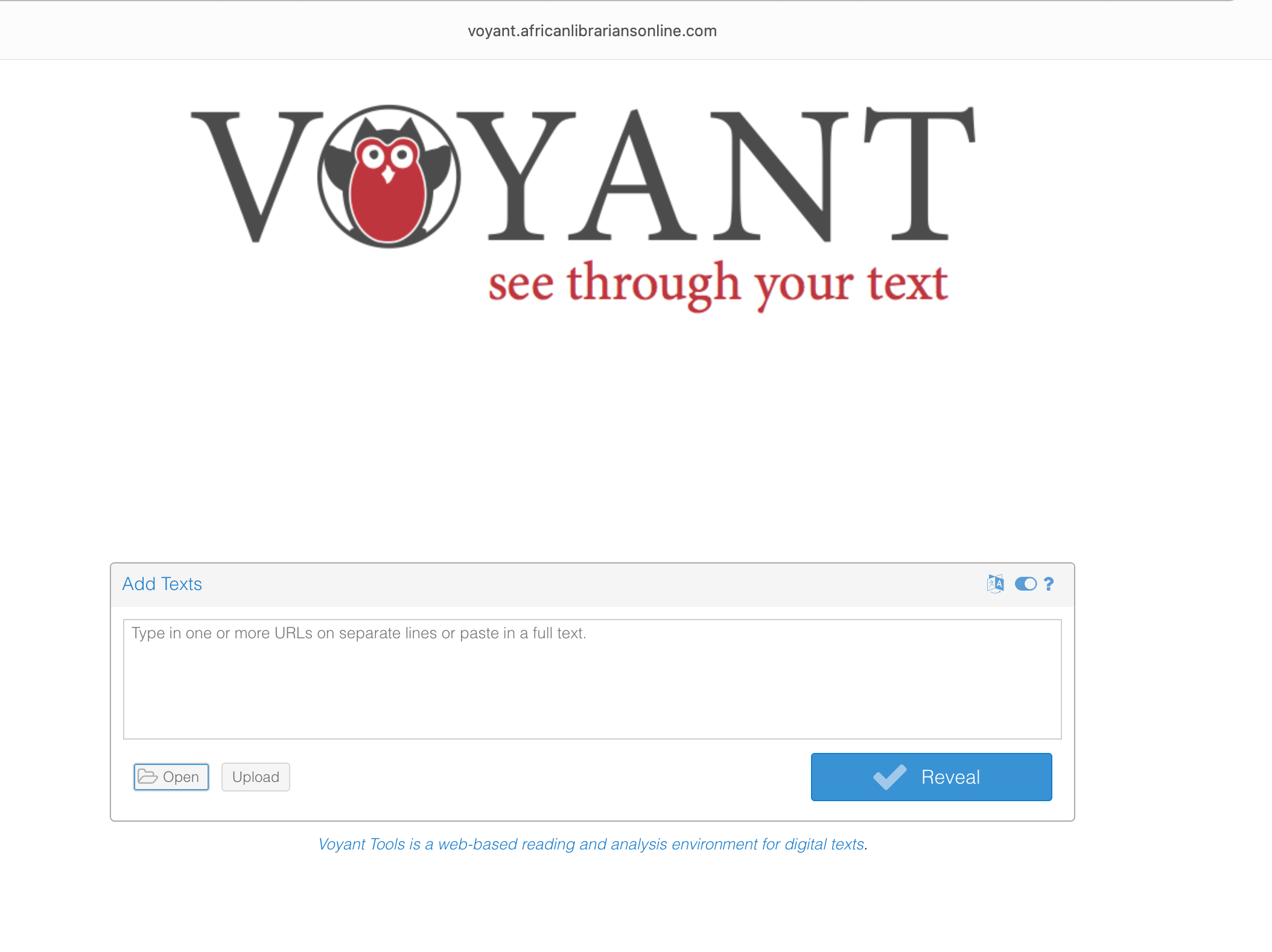 Voyant Tools for African Librarians Online